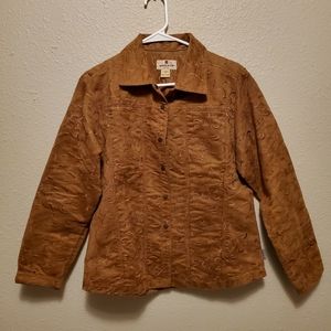 Vintage woolrich faux leather/suede coat